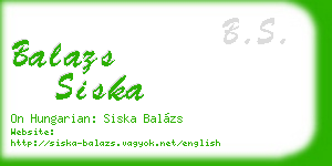 balazs siska business card